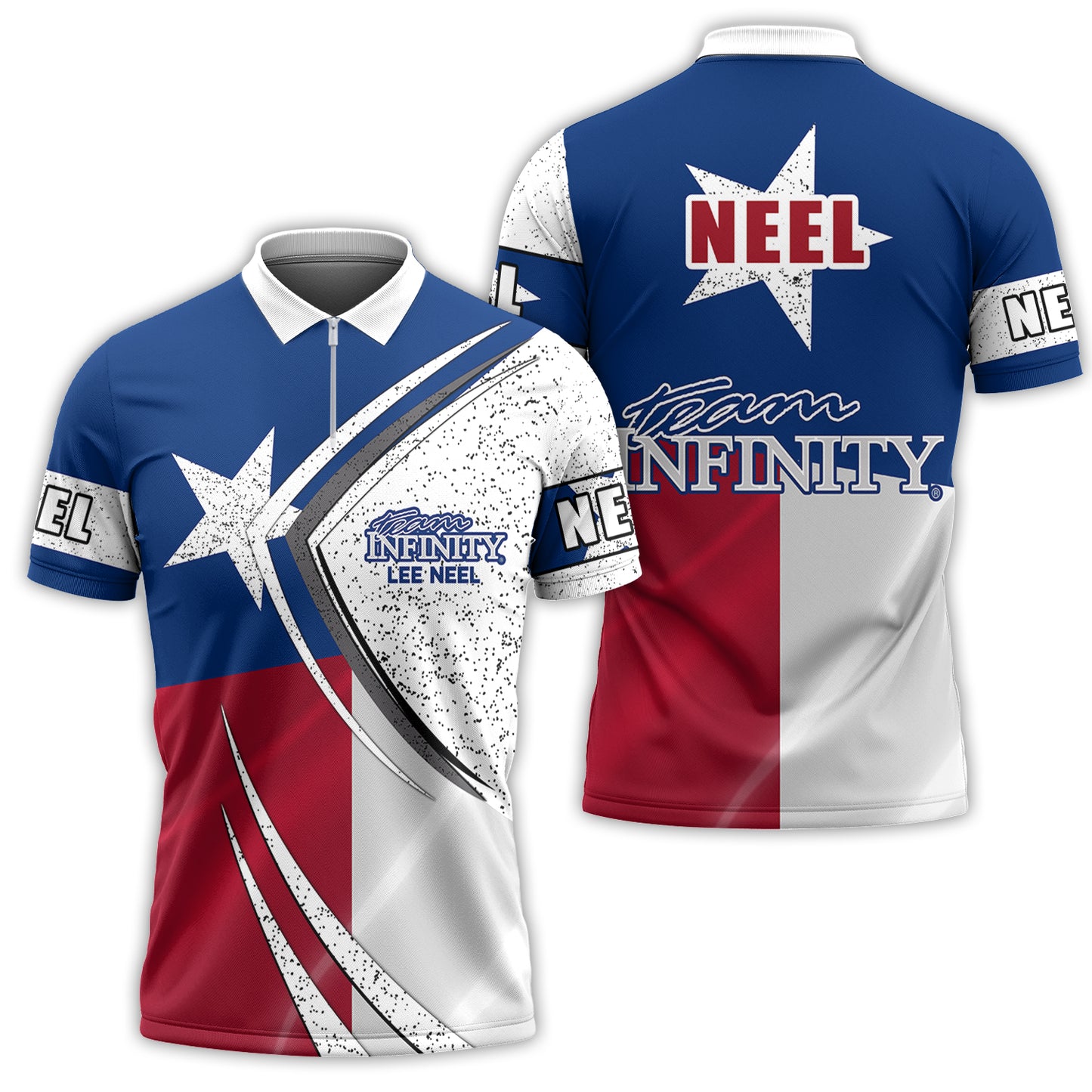 Customized Bowling Quarter-Zip Polo Shirt, Bowling And Pins Texas Style Customized Name And Team Name For Lee Neel