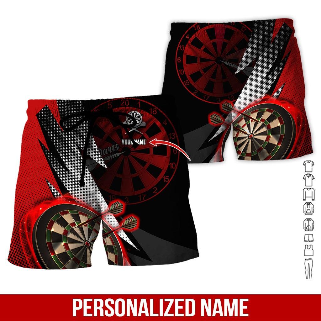 Custom Dart Aloha Hawaiian Shirt - Red Dart Pattern Personalized Name Hawaiian Shirt For Men & Women, Dart Lover - Amzanimalsgift