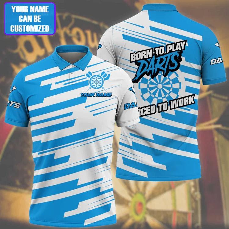 Customized Darts Polo Shirt, Darts Player Polo Shirt, Personalized Name Polo Shirt For Men - Perfect Gift For Darts Lovers, Darts Players - Amzanimalsgift