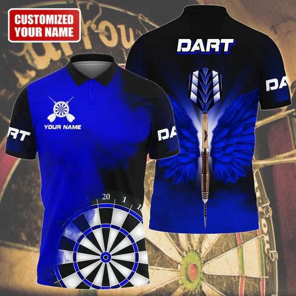 Customized Darts Polo Shirt, Personalized Name Polo Shirt For Men - Perfect Gift For Darts Lovers, Darts Players - Amzanimalsgift