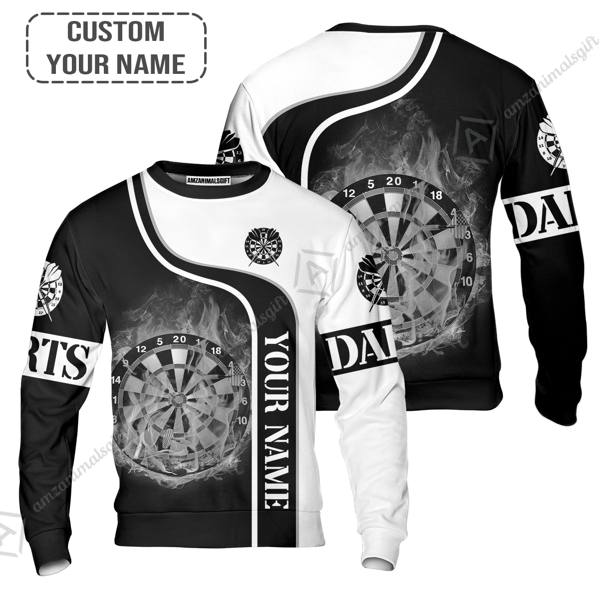 Customized Darts Women Polo Shirt, Personalized Darts Black And White Polo Shirt For Women, Perfect Gift For Darts Lovers, Darts Players
