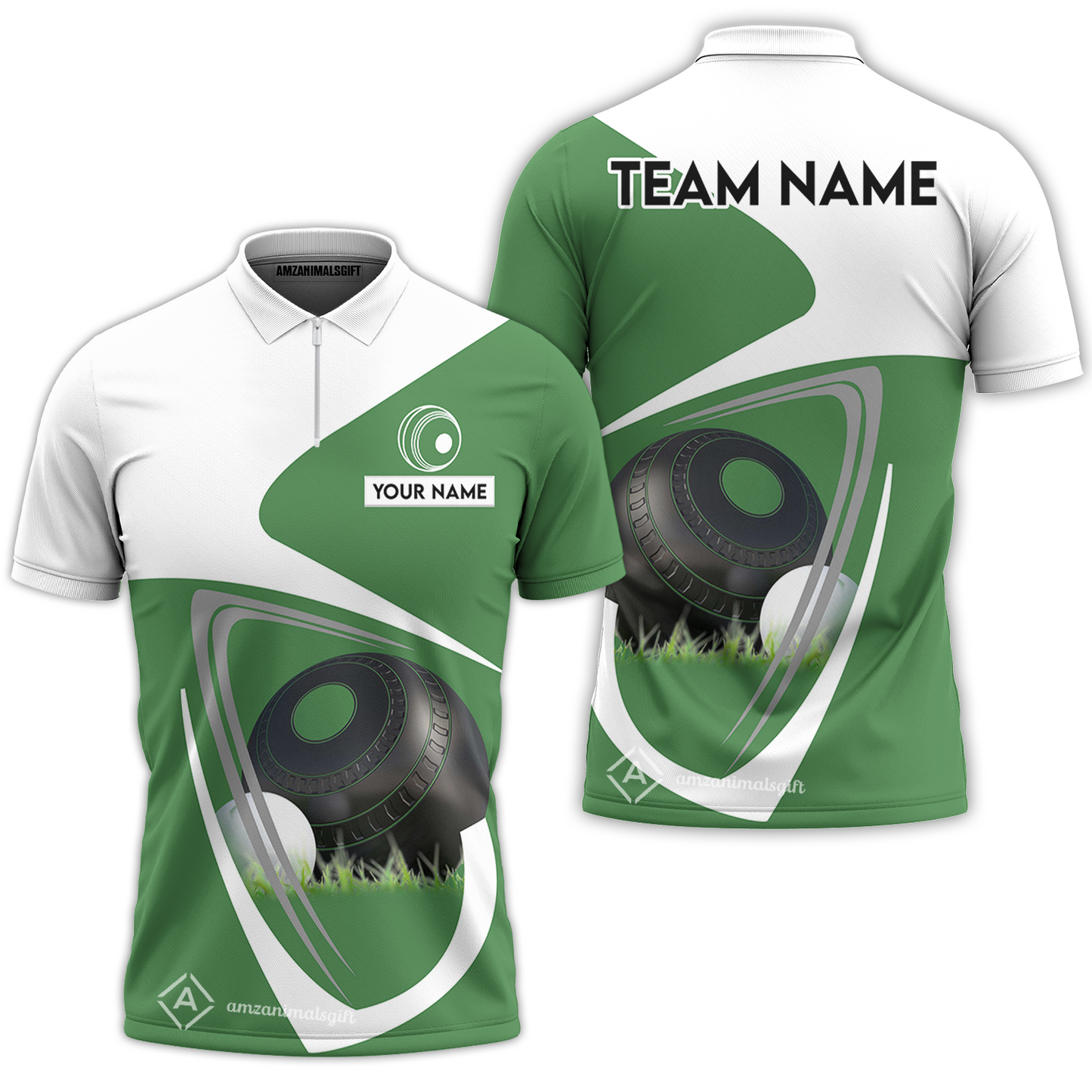 Customized Lawn Bowls Team Polo Shirt, Modern Lawn Bowls Team Polo Shirt Custom Name For Players