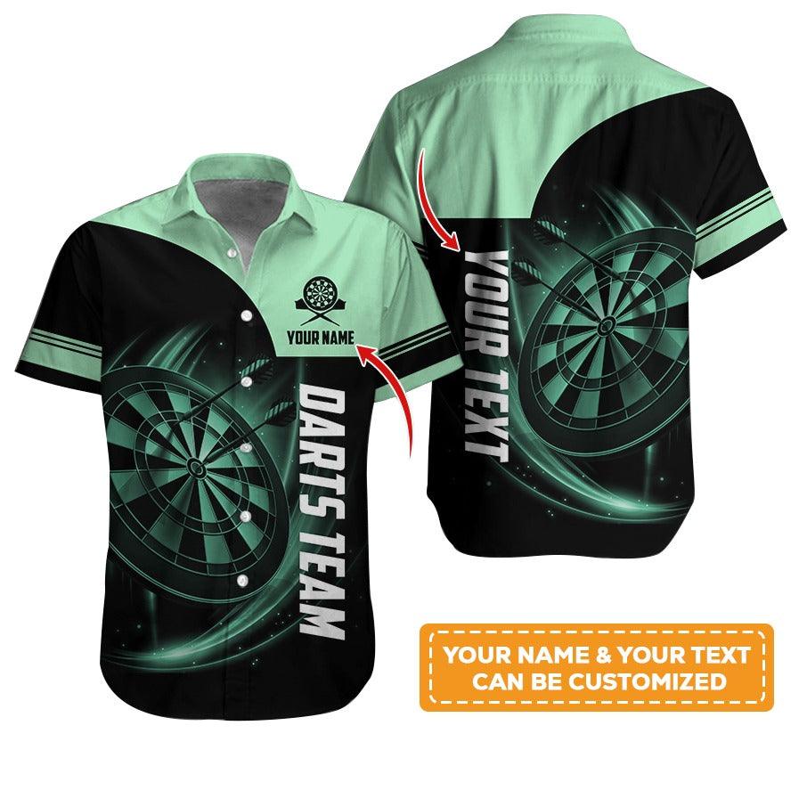 Customized Name & Text Darts Hawaiian Shirt, Personalized Darts Team Hawaiian Shirts For Summer - Gift For Darts Lovers, Darts Players Uniforms - Amzanimalsgift