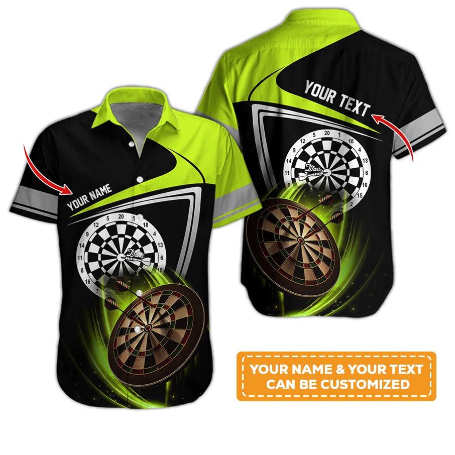 Customized Name & Text Darts Hawaiian Shirt, Personalized Darts Team Uniforms Hawaiian Shirts - Gift For Darts Lovers, Darts Players Uniforms - Amzanimalsgift