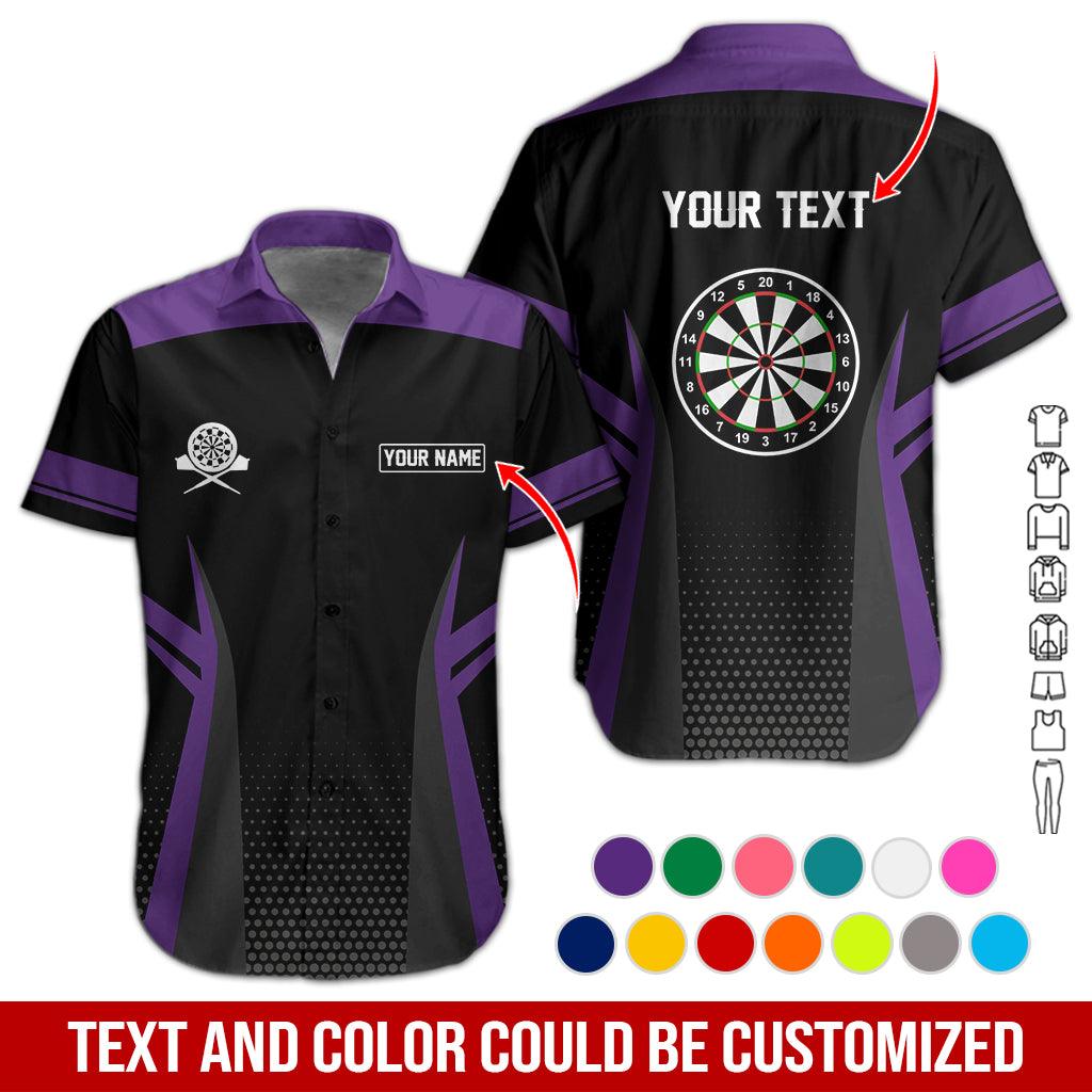 Customized Name & Text Darts Hawaiian Shirt, Personalized Name Darts Hawaiian Shirts - Gift For Darts Lovers, Darts Players Uniforms - Amzanimalsgift