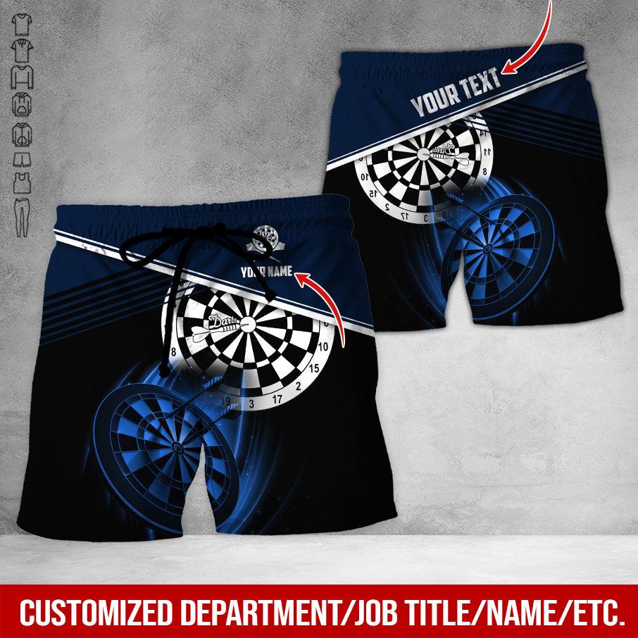 Customized Name & Text Darts Hawaiian Shirts, American Logo Personalized Name Darts Uniforms Aloha Shirt - Gift For Darts Lovers, Darts Players - Amzanimalsgift