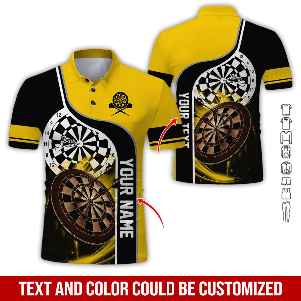Customized Name & Text Darts Polo Shirt, Darts Personalized Name Polo Shirt For Men - Perfect Gift For Darts Lovers, Darts Players, Darts Team - Amzanimalsgift