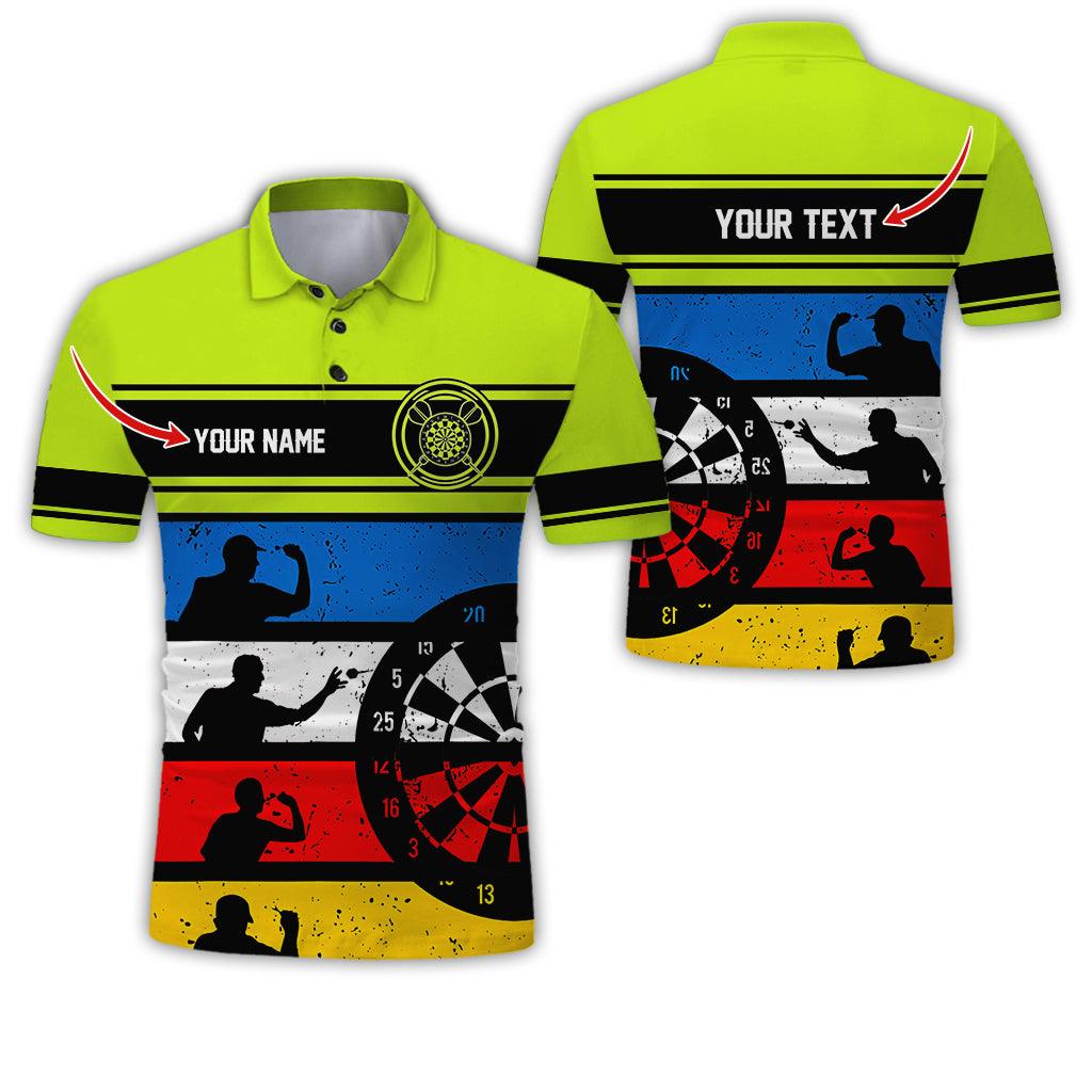 Customized Name & Text Darts Polo Shirt, I Play Darts Personalized Darts Uniforms Polo Shirt For Men - Perfect Gift For Darts Lovers, Darts Team Players - Amzanimalsgift