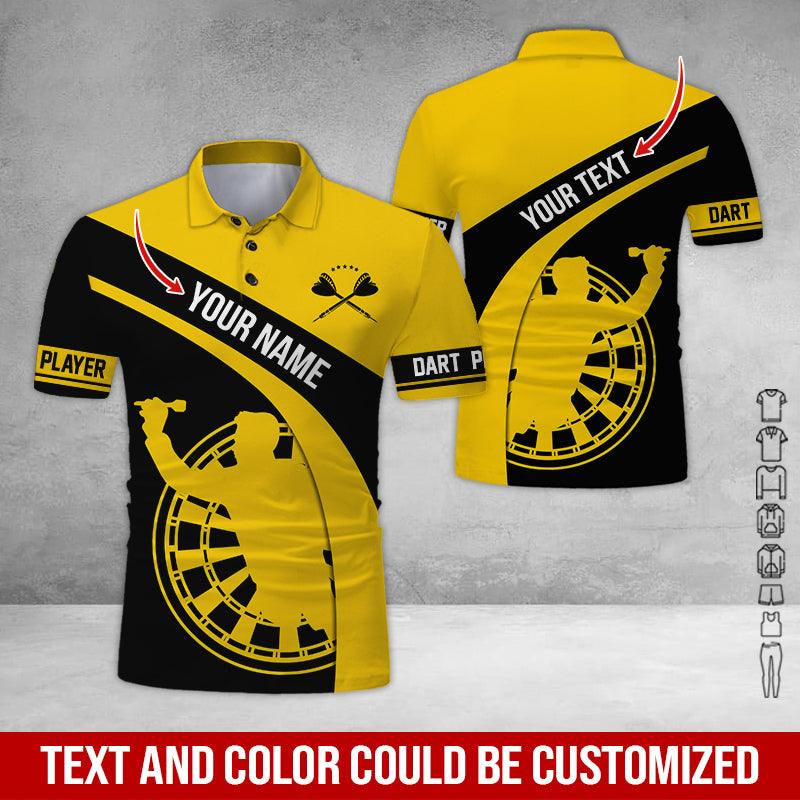 Customized Name & Text Darts Polo Shirt, Personalized Darts Player Polo Shirt For Men - Perfect Gift For Darts Lovers, Darts Team - Amzanimalsgift