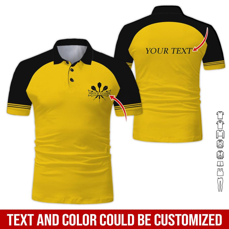 Customized Name & Text Darts Polo Shirt, Personalized Darts Polo Shirt For Darts Team - Perfect Gift For Darts Lovers, Darts Players - Amzanimalsgift