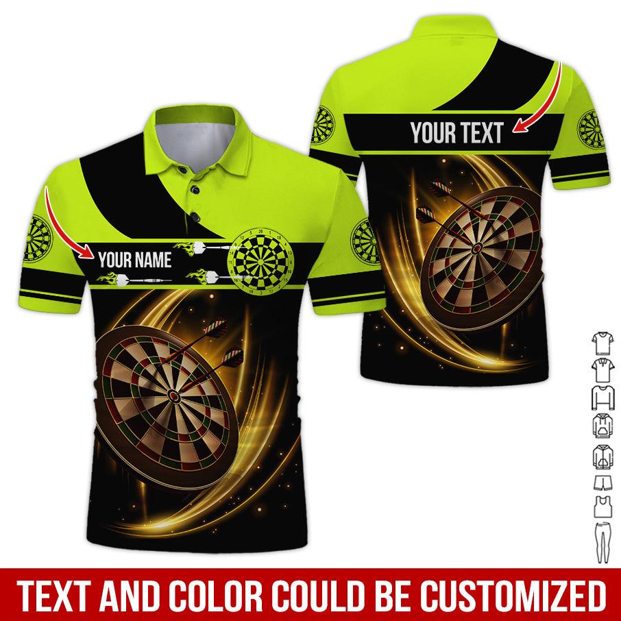 Customized Name & Text Darts Polo Shirts, Dartboard Personalized Name Darts Polo Shirt For Men - Perfect Gift For Darts Lovers, Darts Players - Amzanimalsgift