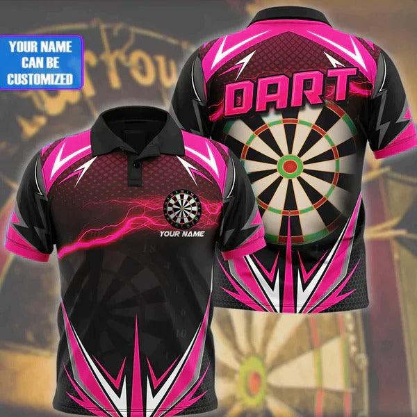 Customized Name Darts Polo Shirt, Darts Thunder Polo Shirt, Personalized Name Polo Shirt For Men - Perfect Gift For DartsLovers, Darts Players - Amzanimalsgift