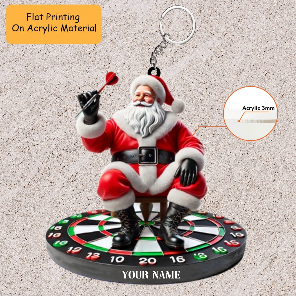 Personalized Dart Board Holding Pins Acrylic Ornament, Dart Keychain, Car Ornament, Christmas Ornament Gifts