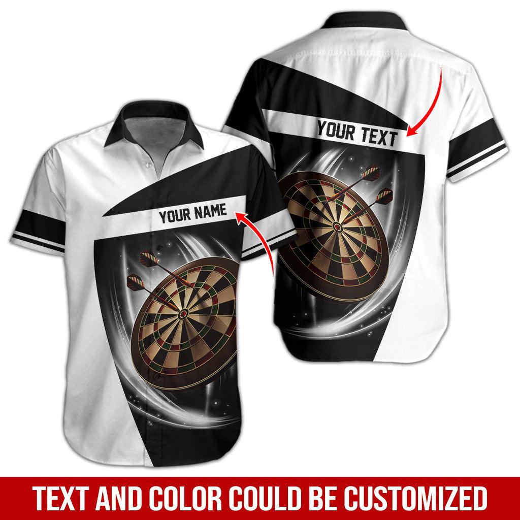 Darts Hawaiian Shirt Custom Name, Dartboard Uniforms Personalized Aloha Hawaiian Shirts - Gift For Darts Lovers, Friend, Family - Amzanimalsgift