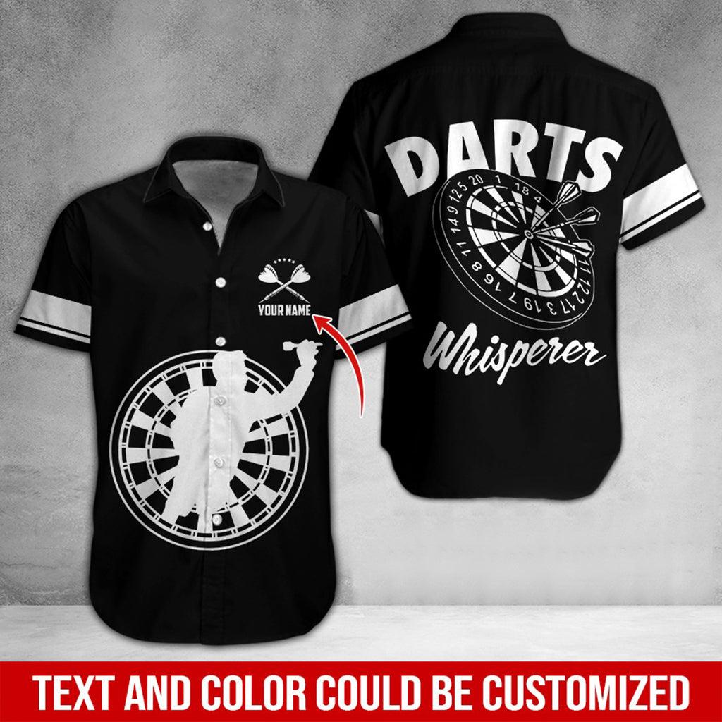 Darts Hawaiian Shirt Custom Name, Whisperer Darts Uniforms Personalized Aloha Hawaiian Shirts - Gift For Darts Lovers, Friend, Family - Amzanimalsgift