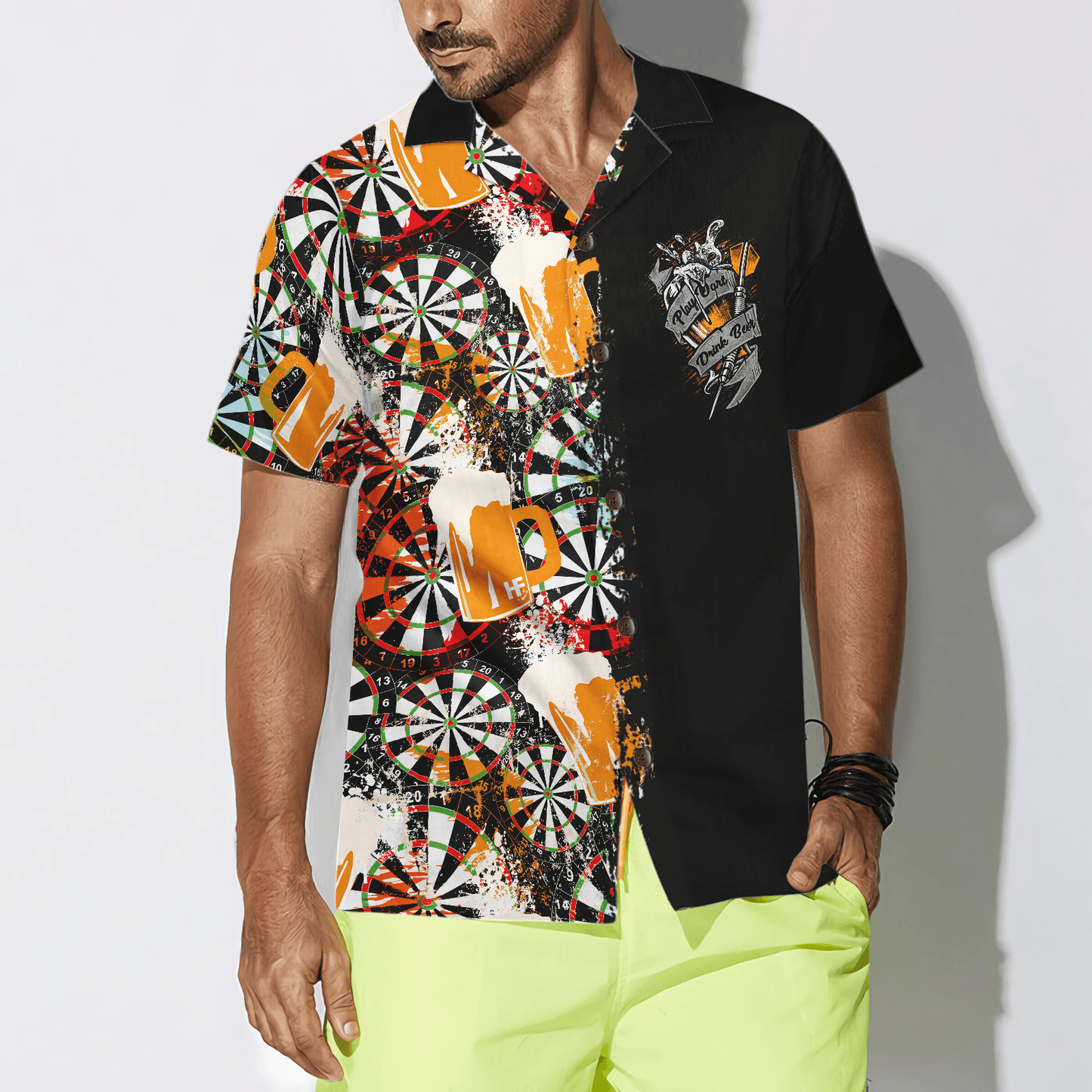 Darts Hawaiian Shirt, Play Darts And Drink Beer, Colorful Summer Aloha Shirt For Men Women, Gift For Friend, Family, Husband, Wife - Amzanimalsgift