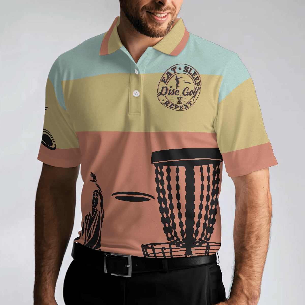 Disc Golf Men Polo Shirt, I Love It When My Wife Let Me Play Disc Golf Polo Shirt, Funny Disc Golf Shirt With Sayings, Best Disc Golf Gift For Men - Amzanimalsgift