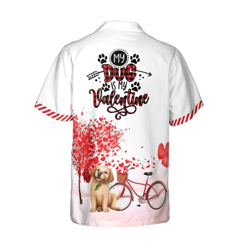 Dog Aloha Hawaiian Shirts For Summer, Puppy Heart Tree Bicycle, My Dog Is My Valentine Hawaiian Set For Men Women, Gift For Couple, Dog Lovers - Amzanimalsgift