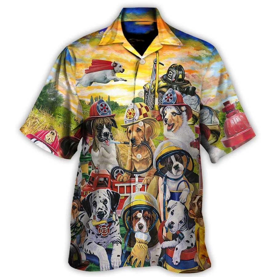 Dog Hawaiian Shirt, Dog Rescue Hero Helpers Aloha Hawaiian Shirt For Summer, Rescued Dog Is My Favorite Breed Hawaiian Shirt For Dog Lovers, Family - Amzanimalsgift