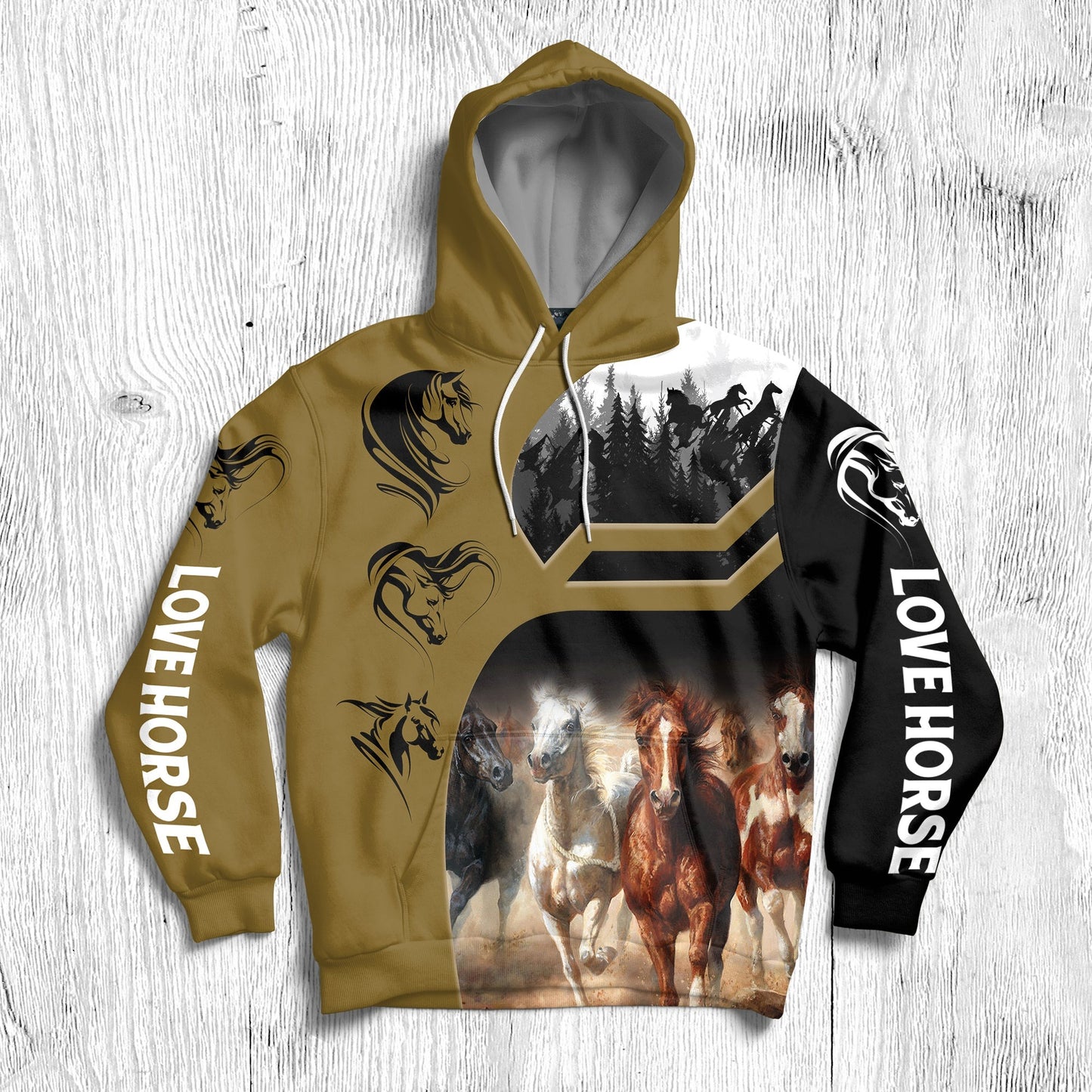 The Power Of Freedom Horses Pullover Premium Hoodie, Perfect Outfit For Men And Women On Christmas New Year Autumn Winter