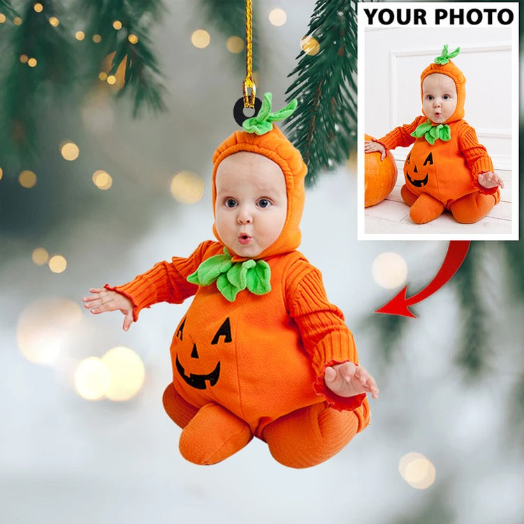 Cute Baby Photo Ornament For Holiday, Custom Photo Shape Acrylic Ornament