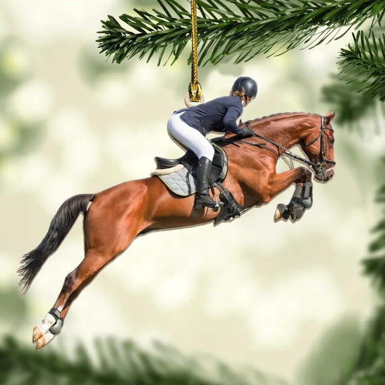 Personalized Horse Christmas Ornament - Gift Idea For Horse Lover, Custom Shape Ornament Christmas