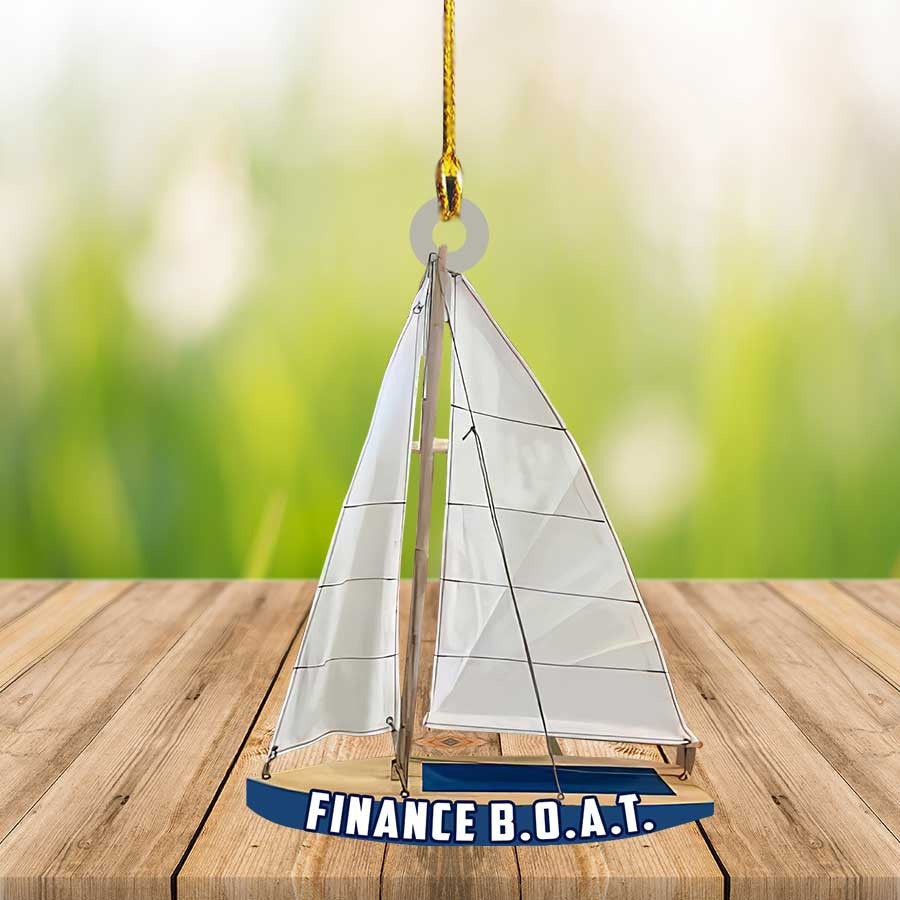 Personalized Sailboat Ornament, Custom Name Acrylic Ornament For Sailor