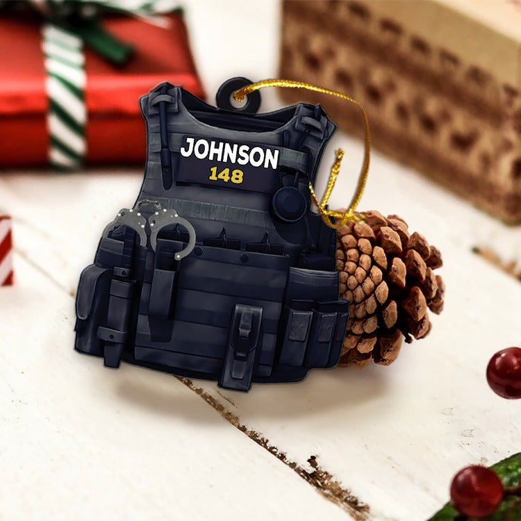 Custom Name Police Ornament Police Christmas Day - Police Gift