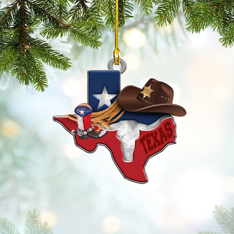 Ornament Texas State Custom Shaped Acrylic Ornament, Ornament Christmas