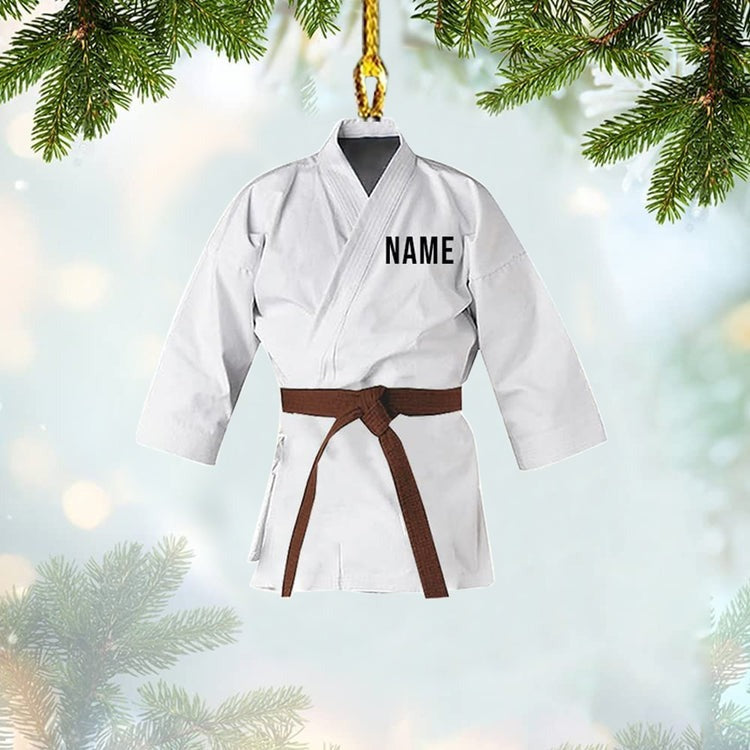 Personalized Karate Ornament Custom Shaped Acrylic Ornament for Karate Players, Gifts for Karate Lovers