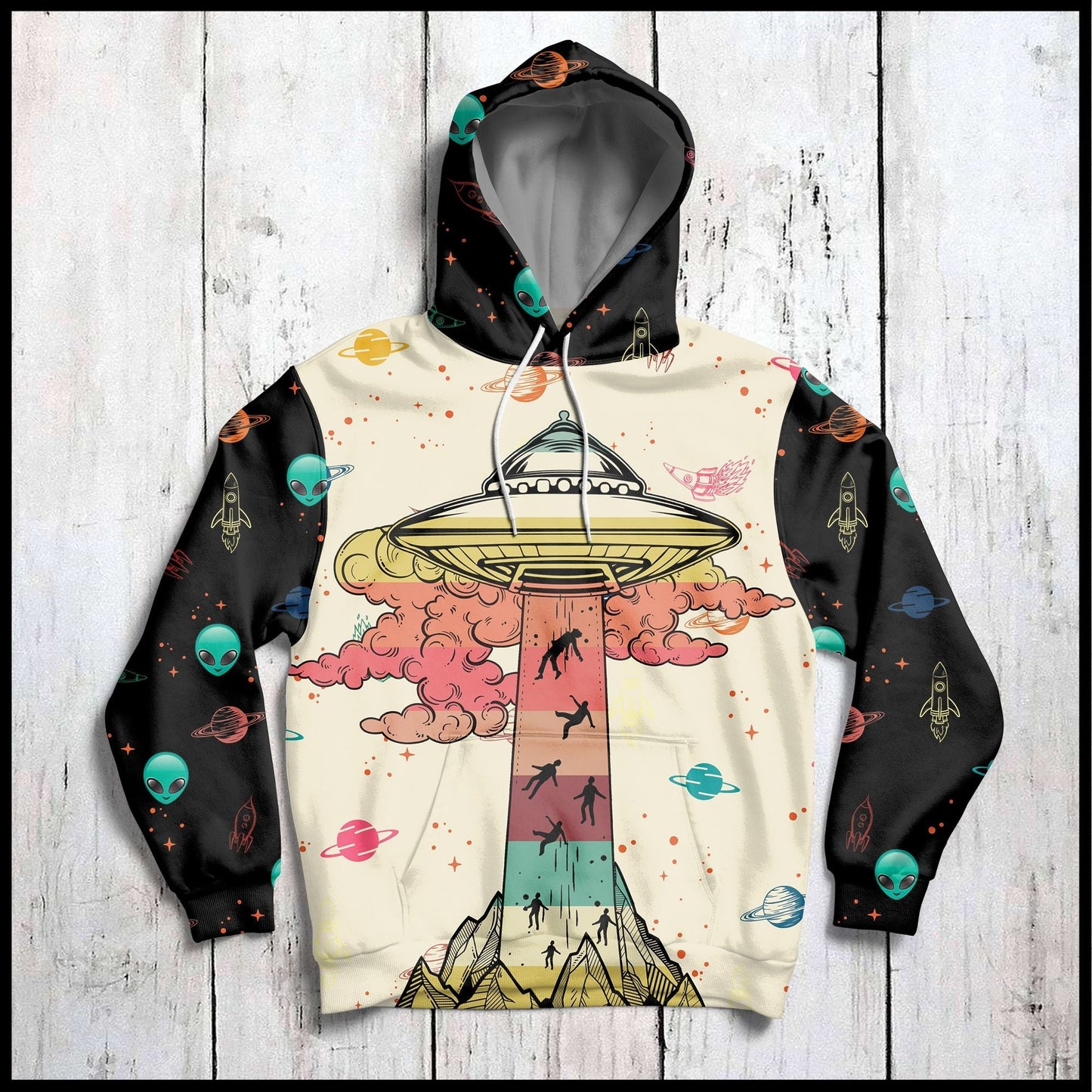 UFO Vintage Pullover Premium Hoodie, Perfect Outfit For Men And Women On Christmas New Year Autumn Winter