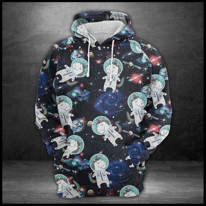 Unicorn Astronaut Pullover Premium Hoodie, Perfect Outfit For Men And Women On Christmas New Year Autumn Winter
