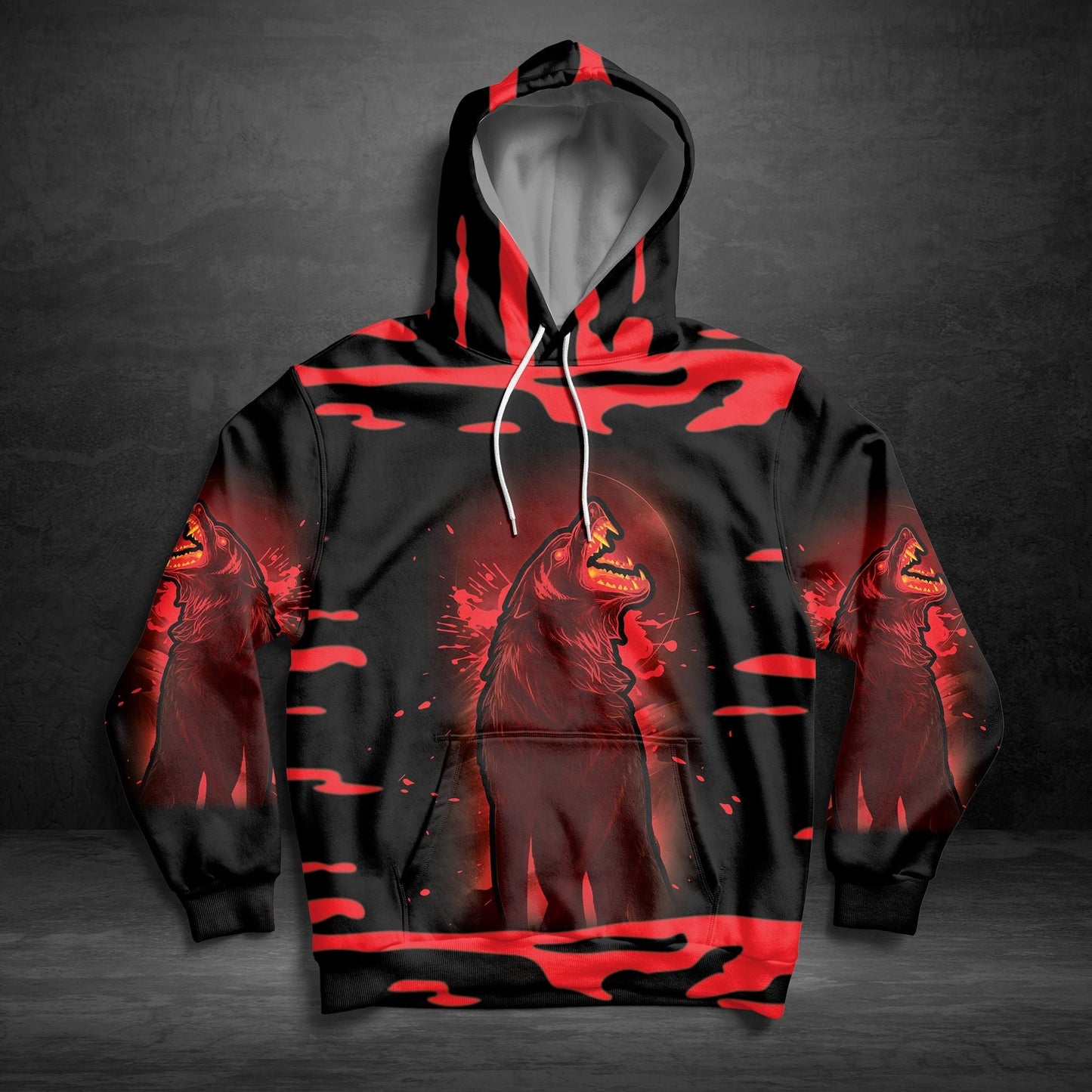 Wolf Monster Pullover Premium Hoodie, Perfect Outfit For Men And Women On Christmas New Year Autumn Winter