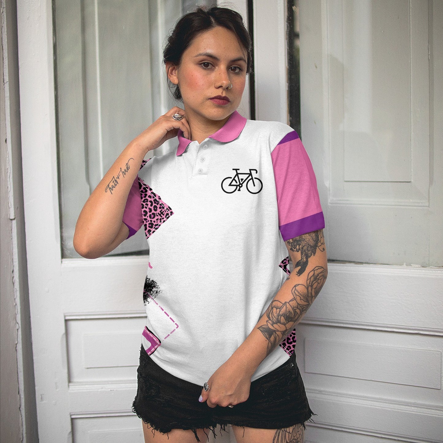 Cycling Women Polo Shirt, Cycling With No Chance Of House Cleaning Or Cooking Women Polo Shirts, Funny Gift For Female Cyclers, Cycling Lovers, Ladies