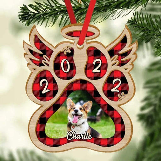 Personalized Dog Photo Wooden Ornament, Customized Pet Photo Wood Ornament - Christmas Gift For Dog Lovers, Pet Lovers, Dog Owners