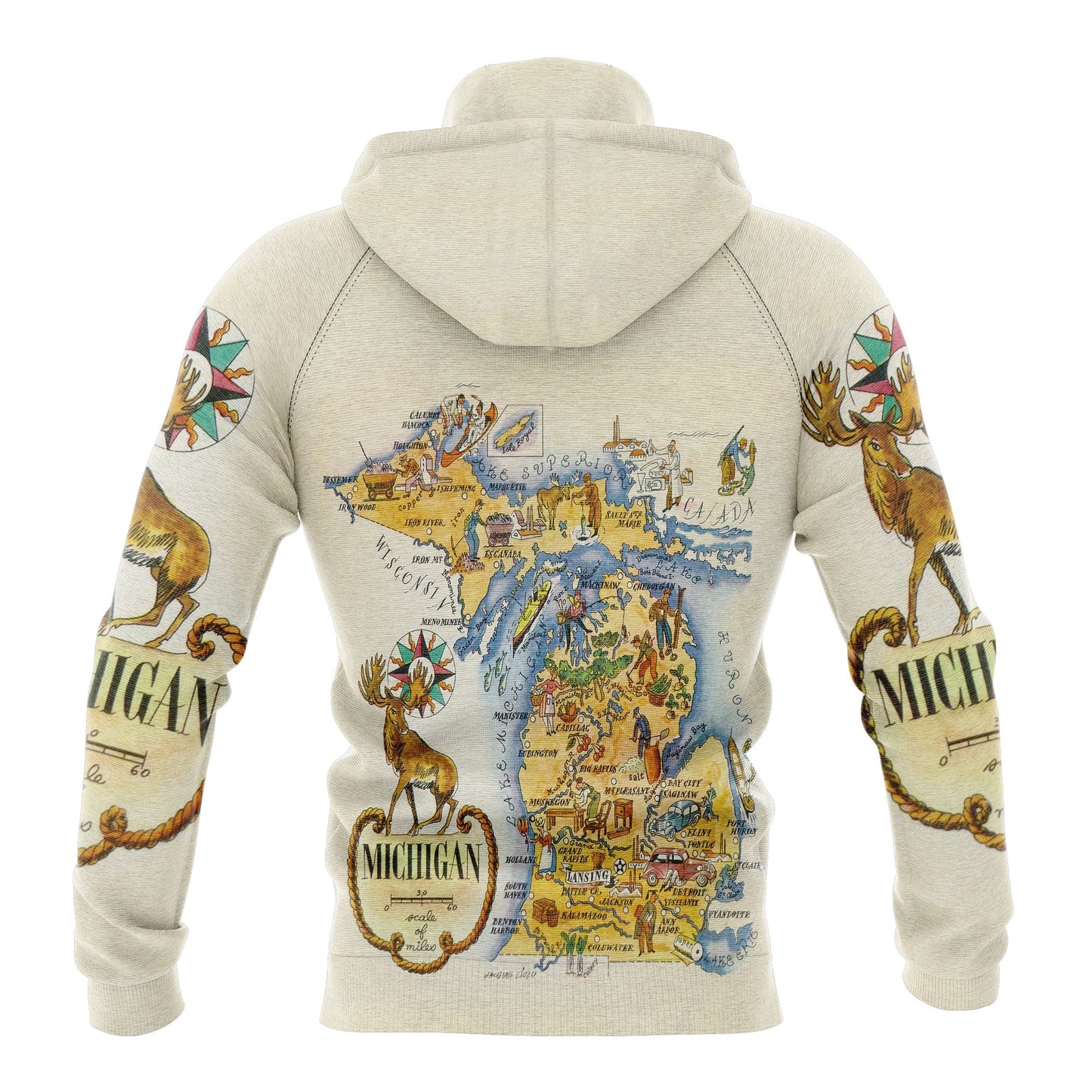 Vintage Michigan Pullover Premium Hoodie, Perfect Outfit For Men And Women On Christmas New Year Autumn Winter