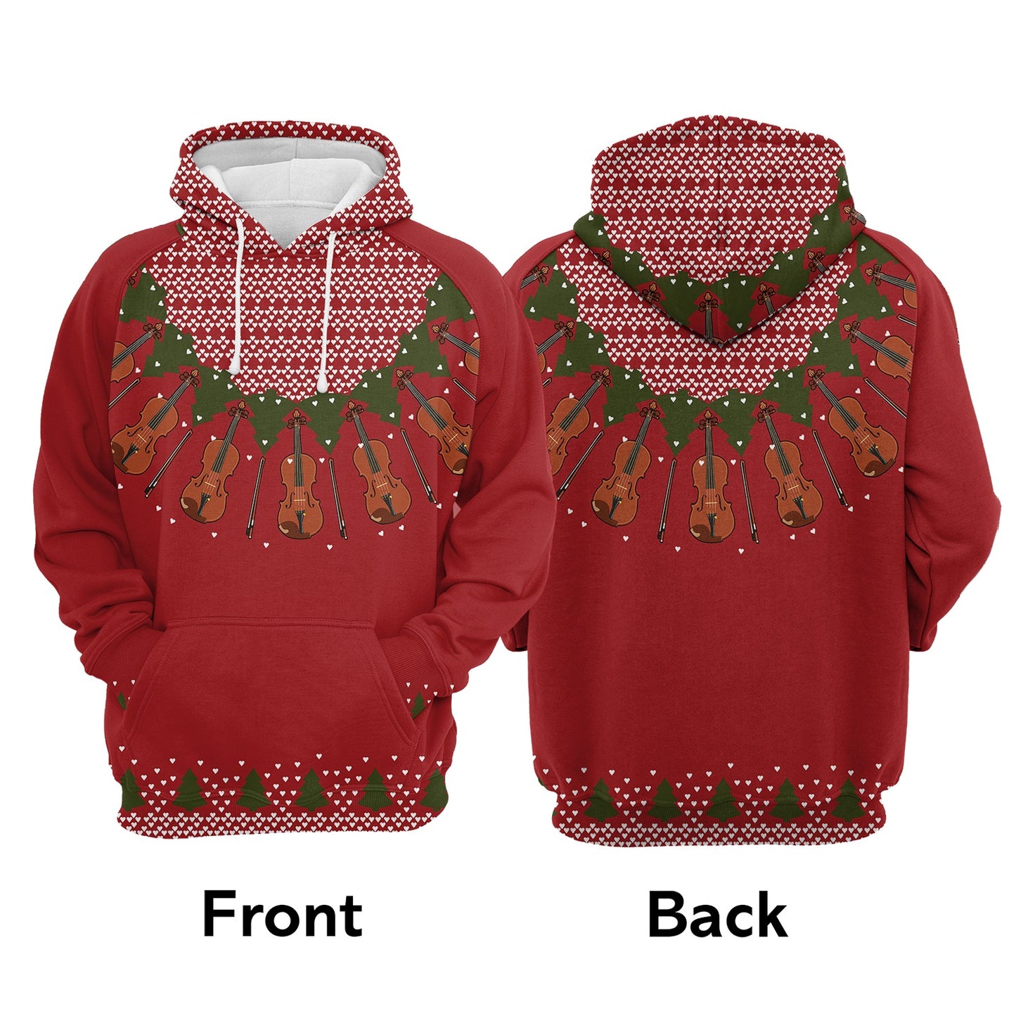 Violin Merry Christmas Pullover Premium Hoodie, Perfect Outfit For Men And Women On Christmas New Year Autumn Winter
