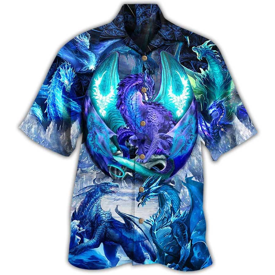 Dragon Aloha Hawaiian Shirt For Summer, Dragon Love Life Amazing Color Hawaiian Shirts Outfit For Men Women, Dragon Lovers - Amzanimalsgift