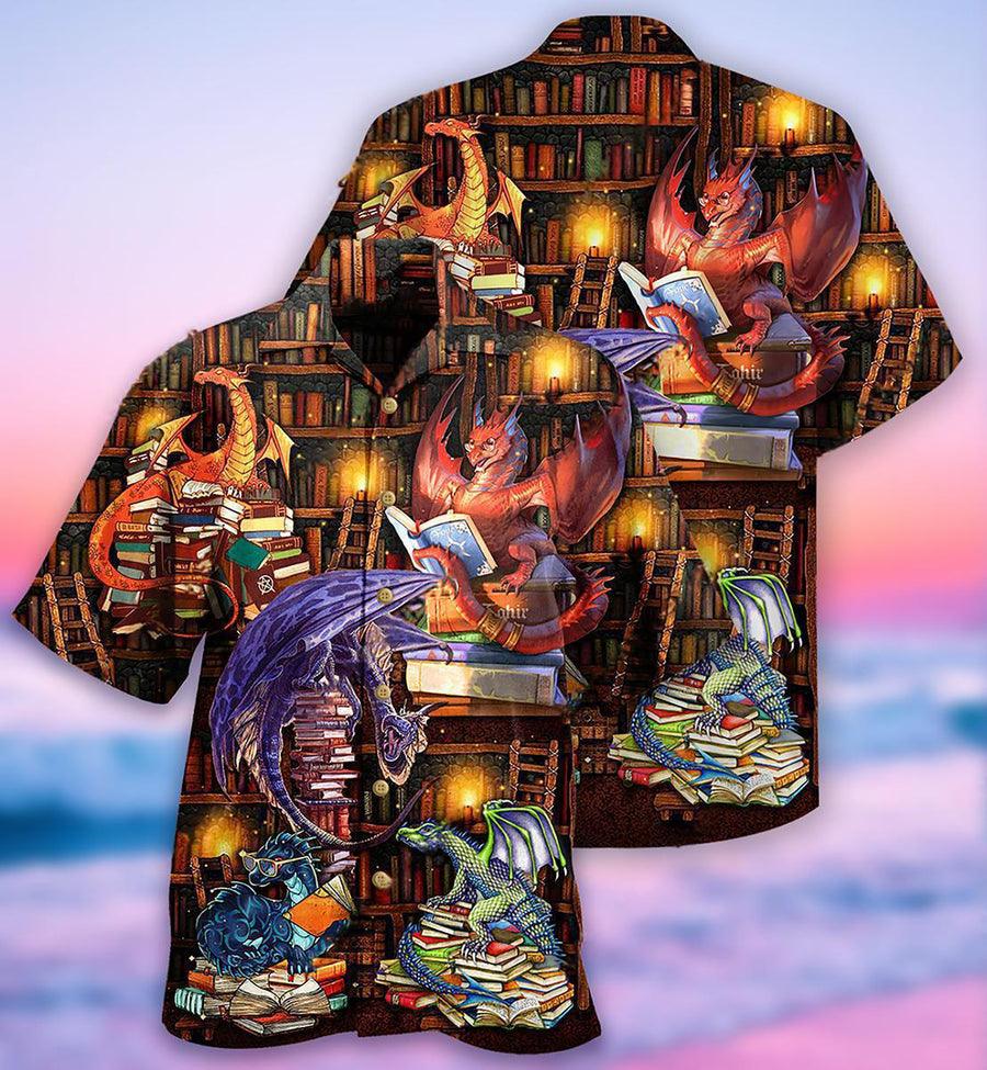 Dragon And Book Aloha Hawaiian Shirt For Summer, My Weekend Is All Booked Lovely Dragon Hawaiian Shirts Outfit For Men Women, Dragon Lovers - Amzanimalsgift