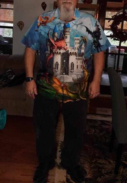 Dragon Castle Aloha Hawaiian Shirt For Summer, Dragon Love Life Beautiful Hawaiian Shirts Outfit For Men Women, Dragon Lovers - Amzanimalsgift