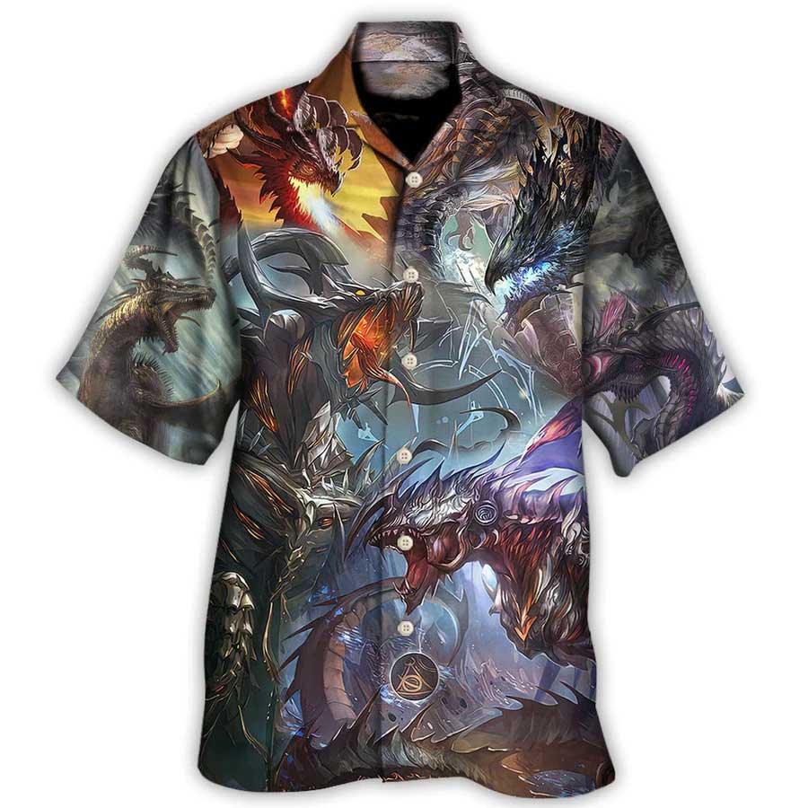 Dragon Fantasy Aloha Hawaiian Shirt For Summer, World Dragon Magic Hawaiian Shirts Outfit For Men Women, Dragon Lovers - Amzanimalsgift