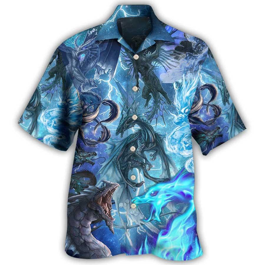 Dragon Ice Aloha Hawaiian Shirt For Summer, Dragon Ice Magical Life Hawaiian Shirts Outfit For Men Women, Dragon Lovers - Amzanimalsgift