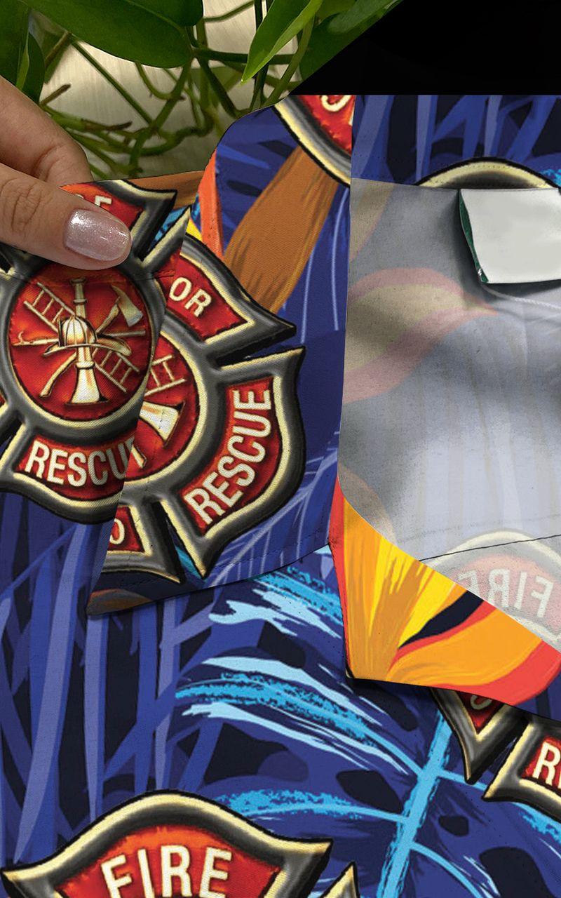 Firefighter Aloha Hawaiian Shirts For Summer, Tropical Hawaiian Shirt For Men Women, Best Gift For Friend, Family, Firefighter Lovers - Amzanimalsgift