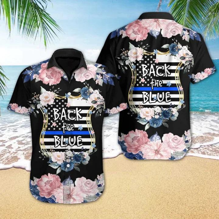 Flower Blossoming Back The Blue Design Hawaiian Shirt - Perfect Gift For Friend, Family - Amzanimalsgift