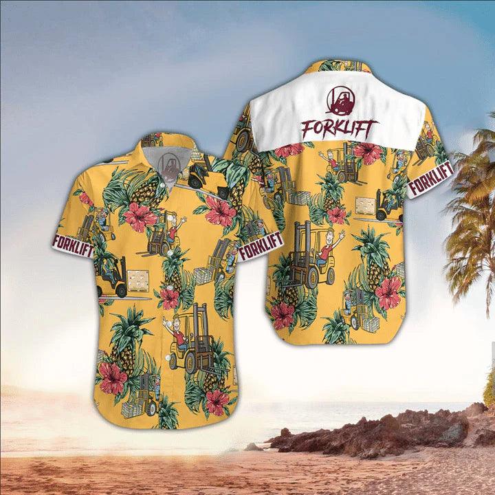 Forklift Driver Hawaiian Shirt - Perfect Gift For Friend, Family - Amzanimalsgift