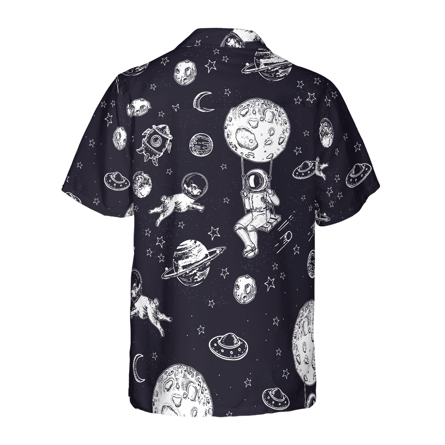 French Bulldog Hawaiian Shirt, Astronaut And His French Bulldog Hawaiian Shirt, Colorful Summer Aloha Shirt, Gift For Friend, Family, Dog Lover - Amzanimalsgift