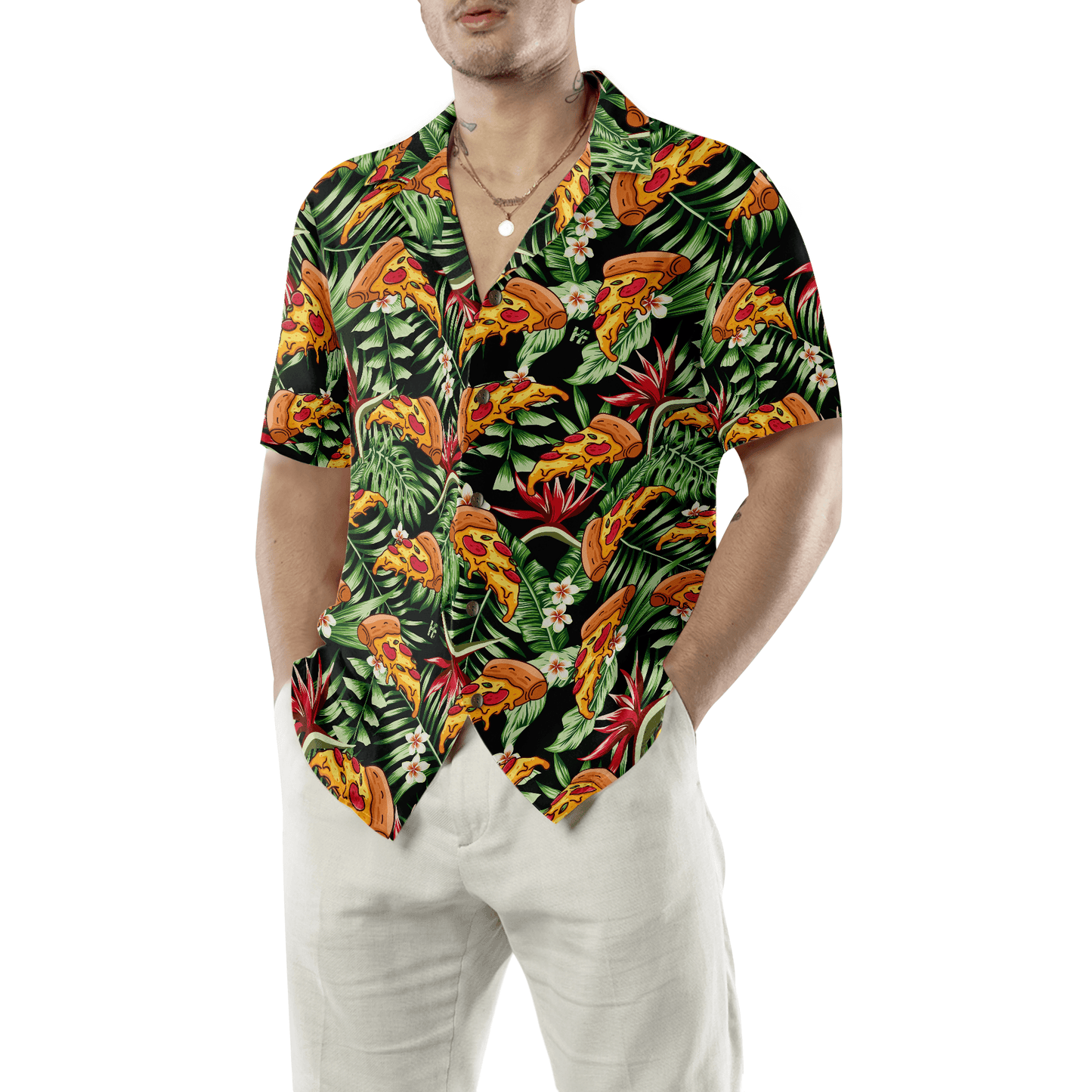 Funky Tropical Pizza Hawaiian Shirt, Colorful Summer Aloha Shirt For Men Women, Perfect Gift For Friend, Team, Pizza Lovers - Amzanimalsgift