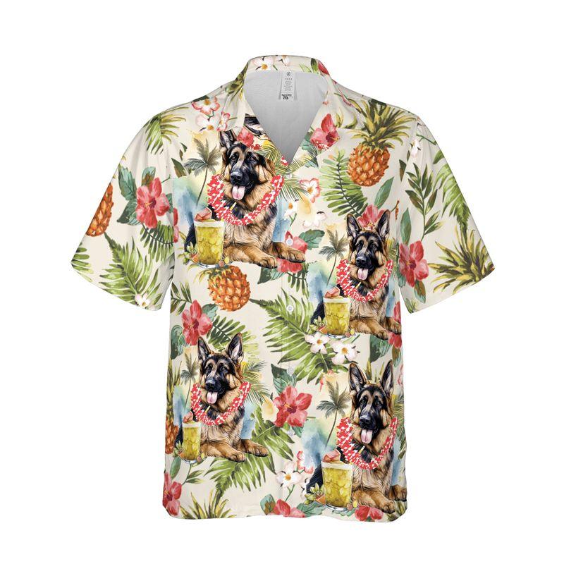 German Shepherd Aloha Hawaiian Shirts For Summer, Tropical Hawaiian Shirt For Men Women Outfit, Beachwear Gift For Dog Lovers, Friend, Dog Mom Dad - Amzanimalsgift