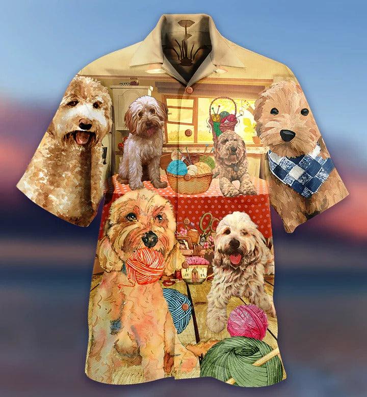 Goldendoodle Aloha Hawaii Shirt - Lovely Dog Crochet Hawaiian Shirt For Summer - Perfect Gift For Dog Lovers, Friend, Family - Amzanimalsgift