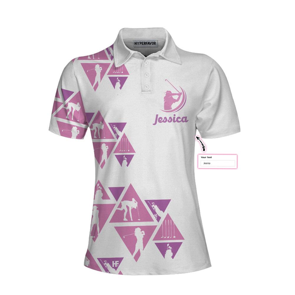 Golf Custom Name Women Polo Shirt, I Golf Like A Girl Try To Keep Up Personalized Women Polo Shirts, Unique Female Golf Gift For Golfers, Ladies - Amzanimalsgift